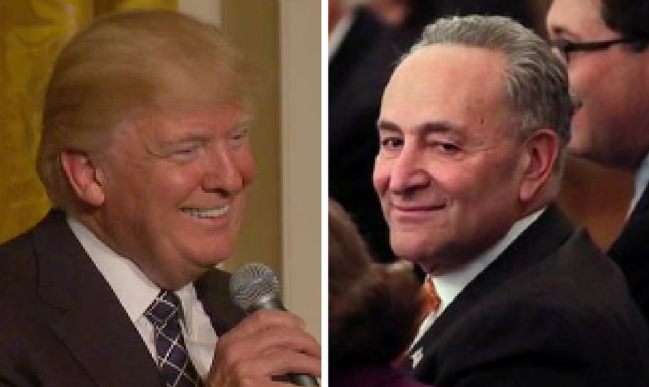 Trump Welcomes Schumer To Bipartisan White House Reception